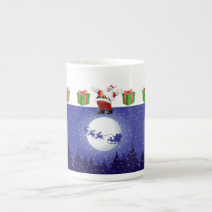 Weihnachtstasse Santa Porzellantasse