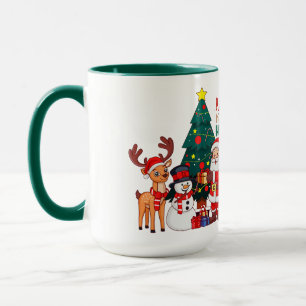 Weihnachtstasse - Santa, Rentier & Schneemann Tasse