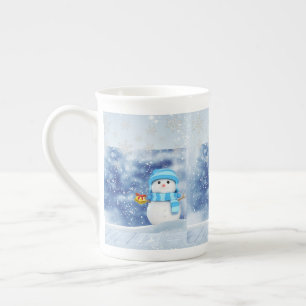 Weihnachtstasse, Schneemann, Frohe Weihnachten Porzellantasse