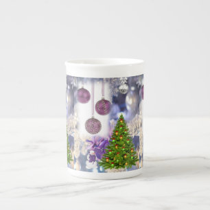 Weihnachtstasse Schneemann Porzellantasse