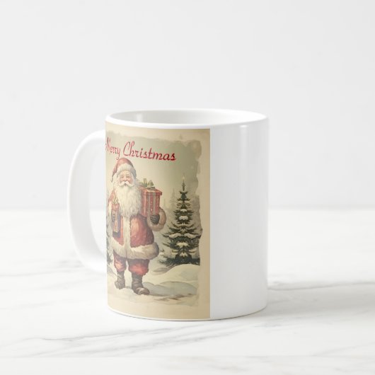 Weihnachtstasse Vintage Kaffeetasse (Vorderseite Links)