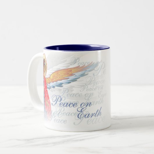 WeihnachtsTasse - Weltfrieden-orthodoxes Geschenk Zweifarbige Tasse (Vorderseite Links)