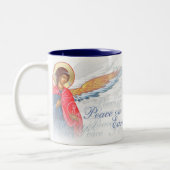 WeihnachtsTasse - Weltfrieden-orthodoxes Geschenk Zweifarbige Tasse (Links)
