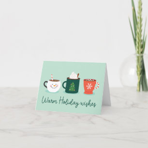 Weihnachtstassen Feiertags-Karte zum Falten Feiertagskarte