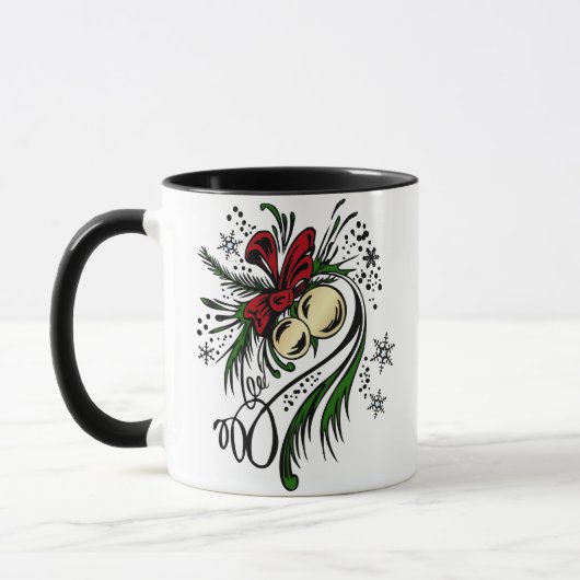 Weihnachtstätowierung Tasse (Links)