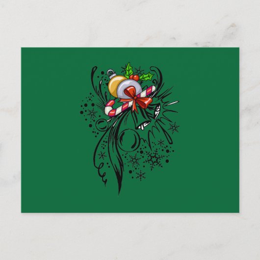 Weihnachtstattoo Feiertagspostkarte (Vorderseite)