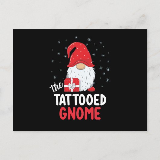 Weihnachtstattooid Niedlich Gnome Postkarte (Vorderseite)