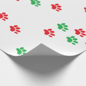 Weihnachtstatzen-Druck-Geschenk-Verpackung Geschenkpapier (Ecke)