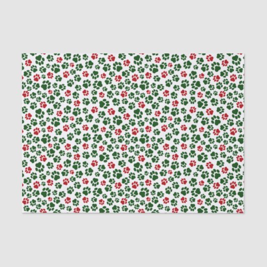 Weihnachtstatzen-Druck-Seidenpapier Seidenpapier (Vorderseite)