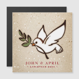 Weihnachtstaube Magnetkarte