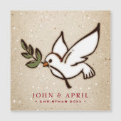 Weihnachtstaube Magnetkarte (Vorderseite)