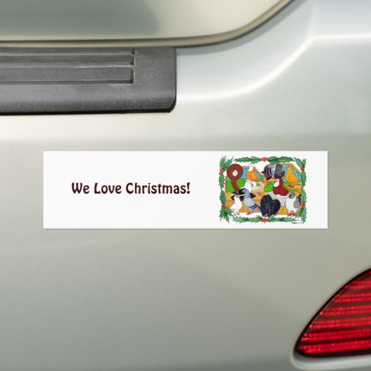 Weihnachtstauben Autoaufkleber (Auf Auto)