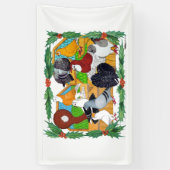 Weihnachtstauben Banner (Vertikal)