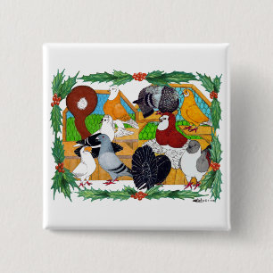 Weihnachtstauben Button