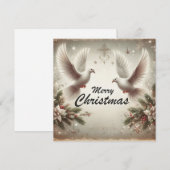 Weihnachtstauben Feiertagskarte (Vorne/Hinten)