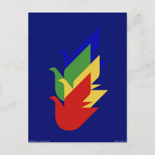 Weihnachtstauben Feiertagspostkarte