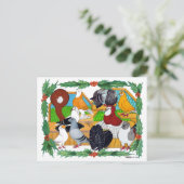 Weihnachtstauben Feiertagspostkarte (Stehend Vorderseite)