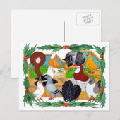 Weihnachtstauben Feiertagspostkarte (Vorne/Hinten)