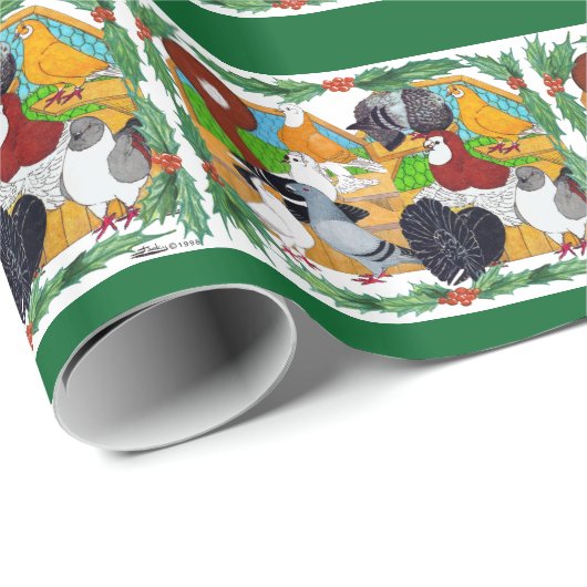 Weihnachtstauben Geschenkpapier (Rolleneckpunkt)