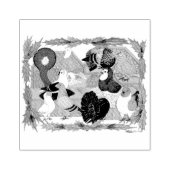 Weihnachtstauben Gummistempel (Prägung)