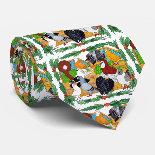 Weihnachtstauben Krawatte (Gerollt)