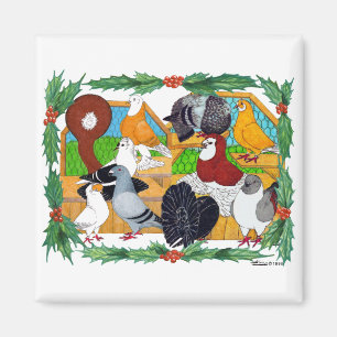 Weihnachtstauben Magnet