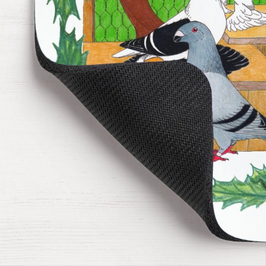 Weihnachtstauben Mousepad (Ecke)