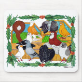 Weihnachtstauben Mousepad (Vorne)