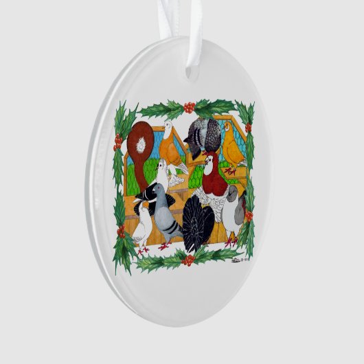 Weihnachtstauben Ornament (Vorderseite)