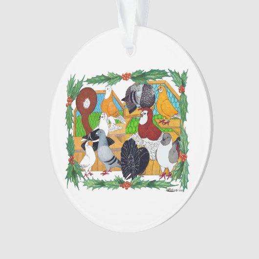 Weihnachtstauben Ornament (Vorderseite)