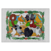 Weihnachtstauben Schneidebrett (Vorderseite)