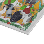 Weihnachtstauben Schneidebrett (Ecke)