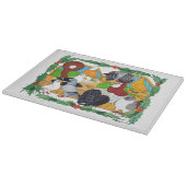 Weihnachtstauben Schneidebrett (Ecke)
