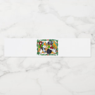 Weihnachtstauben Wasserflaschenetikett