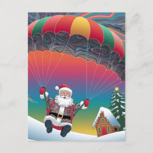 Weihnachtstauchgänge in psychedelischen Farben Wei Feiertagspostkarte