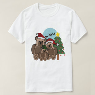 Weihnachtsteddy-Bärn-Familien-T - Shirts