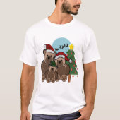 Weihnachtsteddy-Bärn-Familien-T - Shirts (Vorderseite)