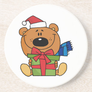Weihnachtsteddy-Bärn-Untersetzer Untersetzer