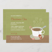 Weihnachtstee der Feiertags-Tee-Einladungen Einladung (Vorne/Hinten)