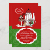 Weihnachtstee-Einladung Einladung (Vorne/Hinten)