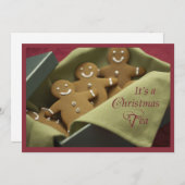 Weihnachtstee Gingerbrot Einladung (Vorne/Hinten)