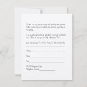 Weihnachtstee-Party Einladung (Rückseite)