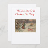 Weihnachtstee-Party Einladung (Vorne/Hinten)