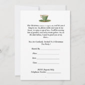 Weihnachtstee-Party Einladung (Rückseite)