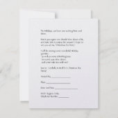 Weihnachtstee-Party Einladung (Rückseite)