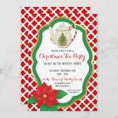 Weihnachtstee-Party Einladung, Weihnachtstee Einladung (Vorne/Hinten)