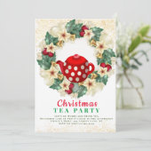 Weihnachtstee-Party Einladungen (Stehend Vorderseite)