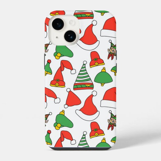 Weihnachtstelefondesign iPhone Hülle (Rückseite)