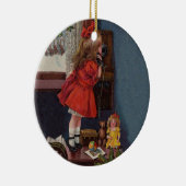 Weihnachtstelefonie Vintag Keramik Ornament (Rechts)