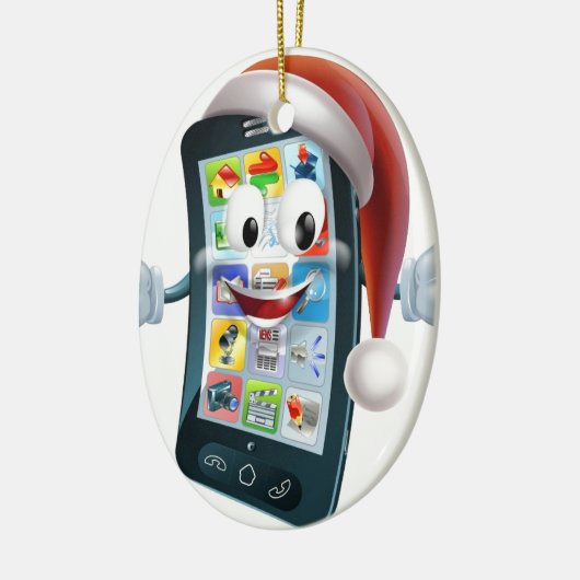 Weihnachtstelefonmaskottchen Keramik Ornament (Links)